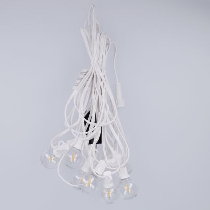 Brilagi - LED zunanja okrasna girlanda GIRLANDA, 10xE12/0,6W/230V, 8m, bela, IP44, topla bela