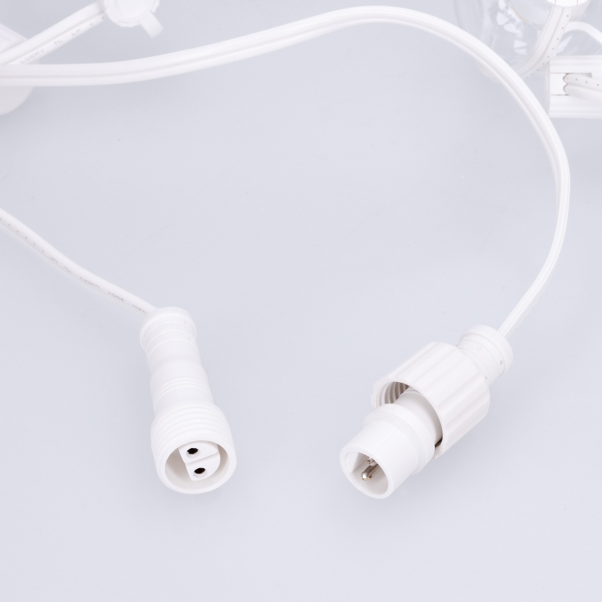 Brilagi - LED zunanja okrasna girlanda GIRLANDA, 10xE12/0,6W/230V, 8m, bela, IP44, topla bela