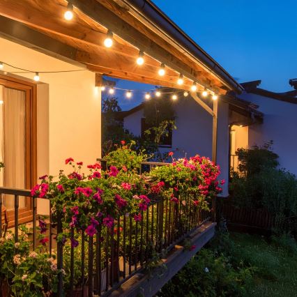 Brilagi - LED zunanji dekorativni niz GIRLANDA 18xE12/0,6W/24V 13m črna IP44 topla bela