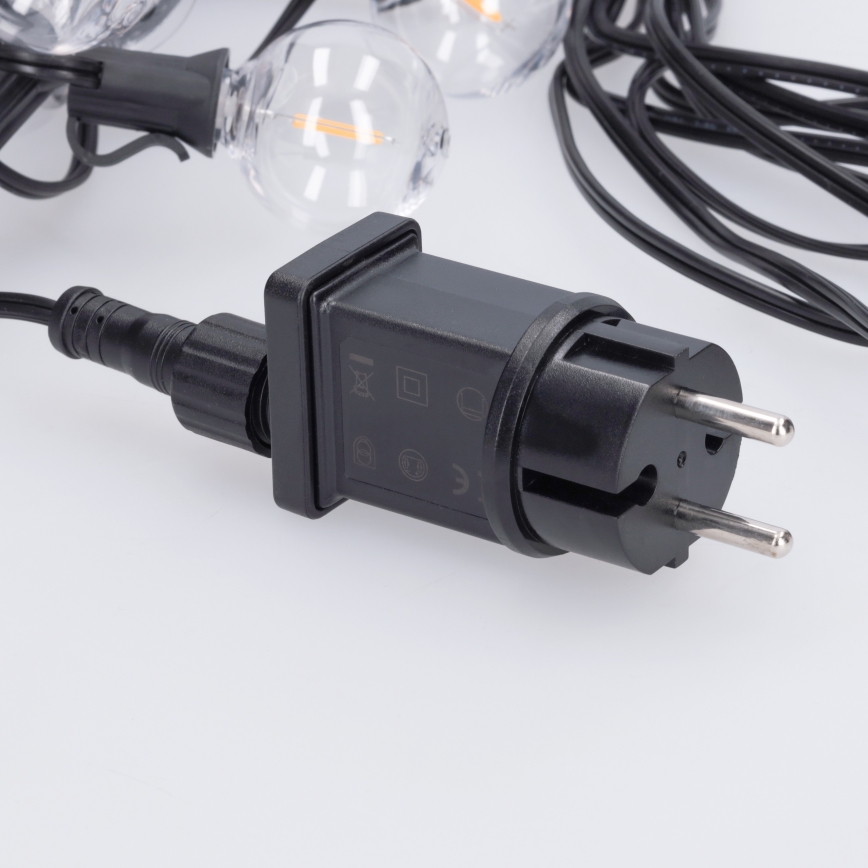 Brilagi - LED zunanji dekorativni niz GIRLANDA 18xE12/0,6W/24V 13m črna IP44 topla bela