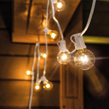 Brilagi - LED zunanja okrasna girlanda GIRLANDA, 10xE12/0,6W/230V, 8m, bela, IP44, topla bela