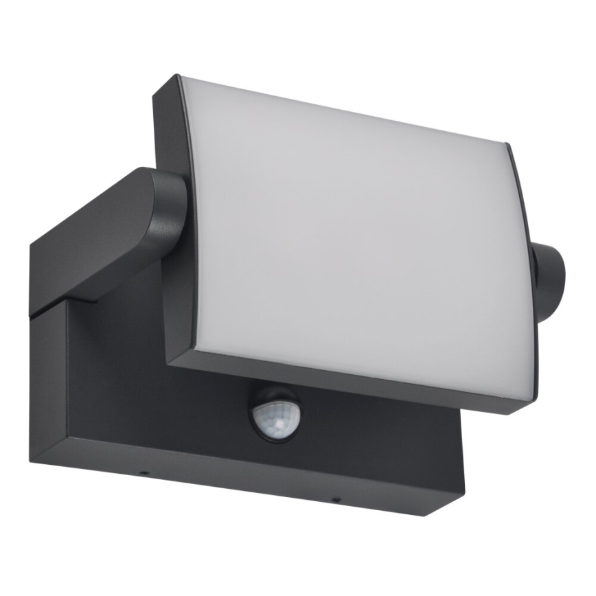 BRILAGI - LED zunanja stenska svetilka s senzorjem gibanja in senzorjem mraka ANKLE LED/12W/230V IP65 črna