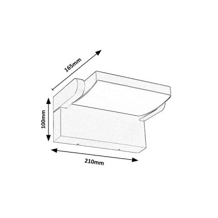 Brilagi - LED Zunanja stenska svetilka ANKLE LED/18W/230V 3000K IP65 antracit
