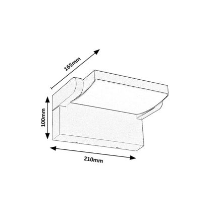 Brilagi - LED Zunanja stenska svetilka ANKLE LED/18W/230V 4000K IP65 antracit