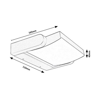 Brilagi - LED Zunanja stenska svetilka ANKLE LED/18W/230V 4000K IP65 antracit