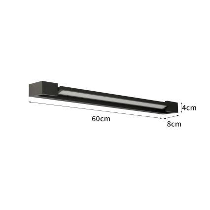 BRILAGI - LED zunanja stenska svetilka AQUA LINE LED/18W/230V 60 cm IP44 črna CRI 90