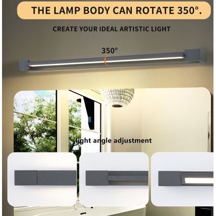 Brilagi - LED zunanje stensko svetilo AQUA LINE LED/24W/230V 90 cm IP44 antracit CRI 90