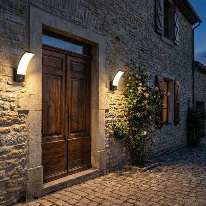 BRILAGI - LED zunanja stenska svetilka z senzorjem gibanja in mraka ARCELO LED/12W/230V IP65 črna