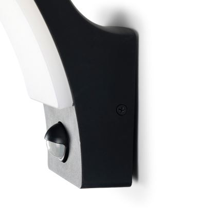 BRILAGI - LED zunanja stenska svetilka z senzorjem gibanja in mraka ARCELO LED/12W/230V IP65 črna