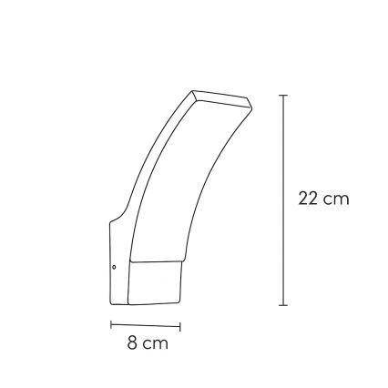 Brilagi - LED Zunanja stenska svetilka ARCELO LED/9W/230V IP44