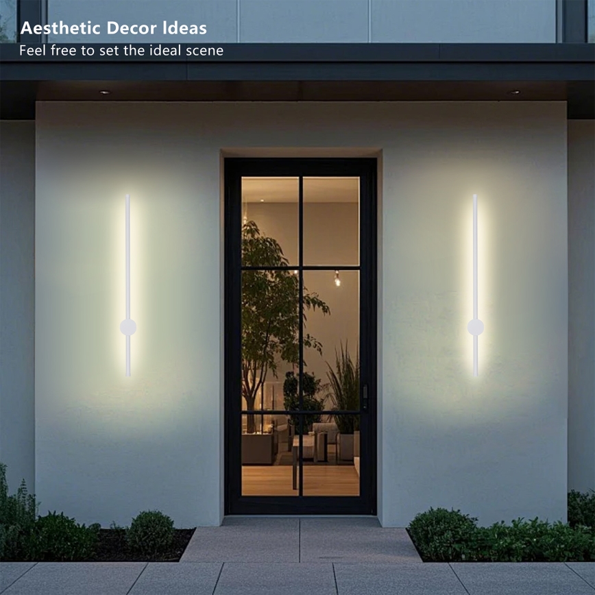 Brilagi - LED zunanja stenska svetilka AURA LED/12W/230V 3000K IP54 65 cm bela CRI 90