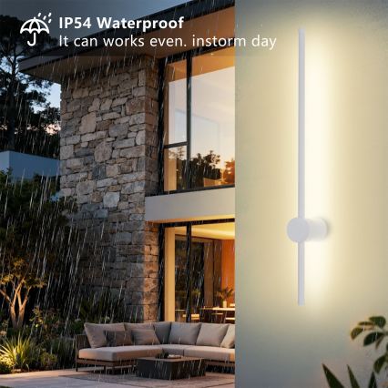 Brilagi - LED zunanja stenska svetilka AURA LED/12W/230V 3000K IP54 65 cm bela CRI 90