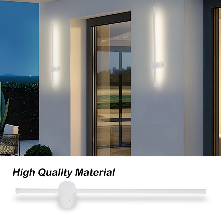 Brilagi - LED zunanja stenska svetilka AURA LED/12W/230V 3000K IP54 65 cm bela CRI 90