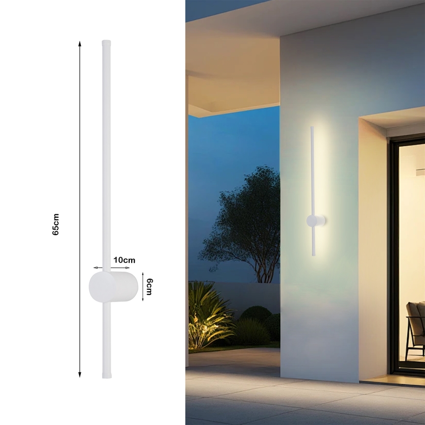 Brilagi - LED zunanja stenska svetilka AURA LED/12W/230V 3000K IP54 65 cm bela CRI 90