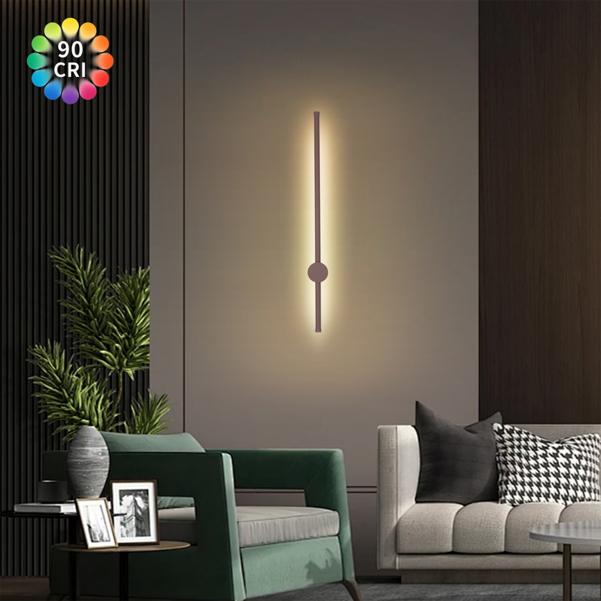 Brilagi - LED zunanje stensko svetilo AURA LED/12W/230V 3000K IP54 65 cm rjavo CRI 90