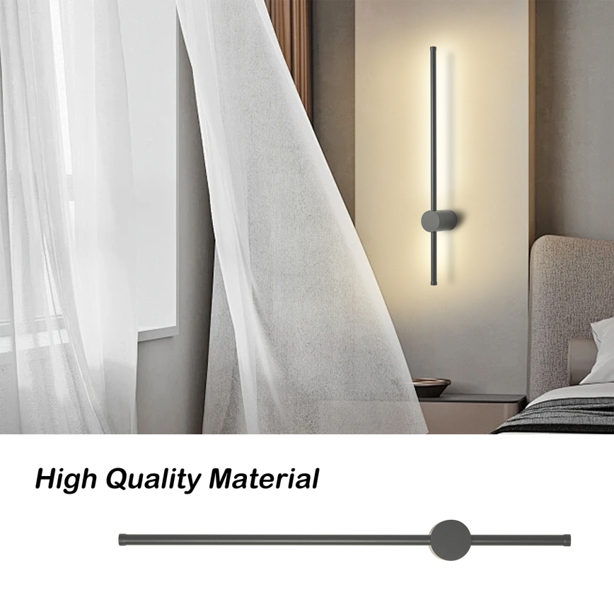 Brilagi - LED zunanja stenska svetilka AURA LED/12W/230V 3000K IP54 65 cm antracitna CRI 90