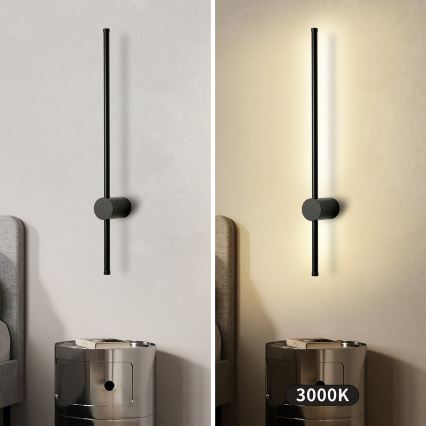 Brilagi - LED zunanja stenska svetilka AURA LED/12W/230V 3000K IP54 65 cm črna CRI 90