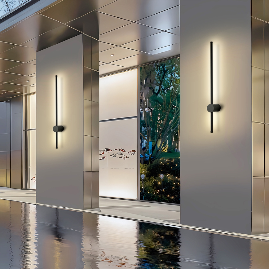 Brilagi - LED zunanja stenska svetilka AURA LED/12W/230V 3000K IP54 65 cm črna CRI 90