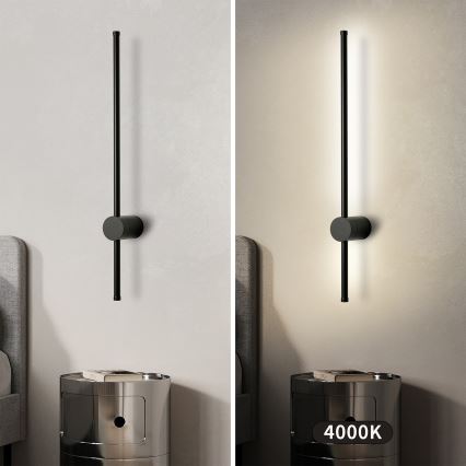 Brilagi - LED zunanja stenska svetilka AURA LED/12W/230V 4000K IP54 65 cm črna CRI 90