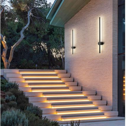 Brilagi - LED zunanja stenska svetilka AURA LED/12W/230V 4000K IP54 65 cm črna CRI 90