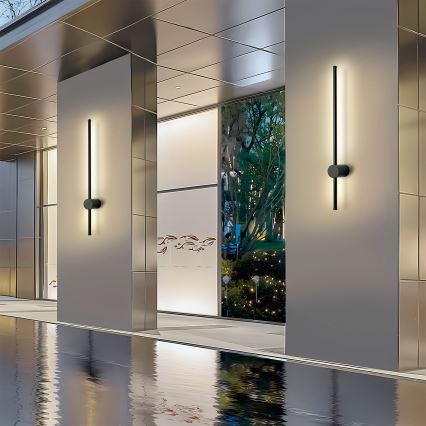 Brilagi - LED zunanja stenska svetilka AURA LED/12W/230V 4000K IP54 65 cm črna CRI 90