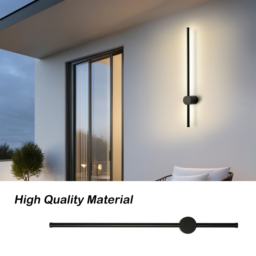 Brilagi - LED zunanja stenska svetilka AURA LED/12W/230V 4000K IP54 65 cm črna CRI 90