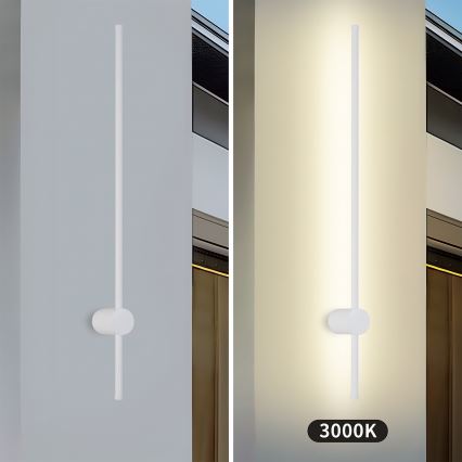 Brilagi - LED zunanja stenska svetilka AURA LED/20W/230V 3000K IP54 97 cm bela CRI 90