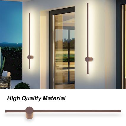 Brilagi - LED zunanja stenska svetilka AURA LED/20W/230V 3000K IP54 97 cm rjava CRI 90