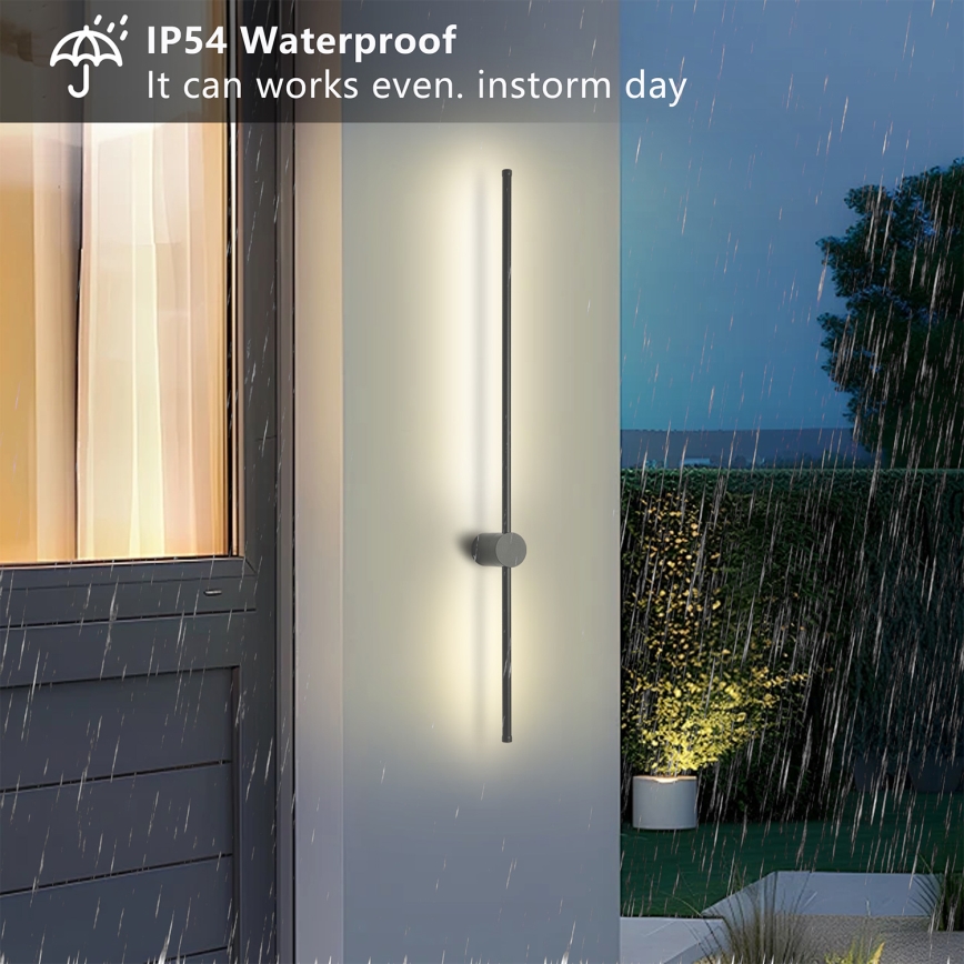 Brilagi - LED zunanja stenska svetilka AURA LED/20W/230V 3000K IP54 97 cm antracit CRI 90