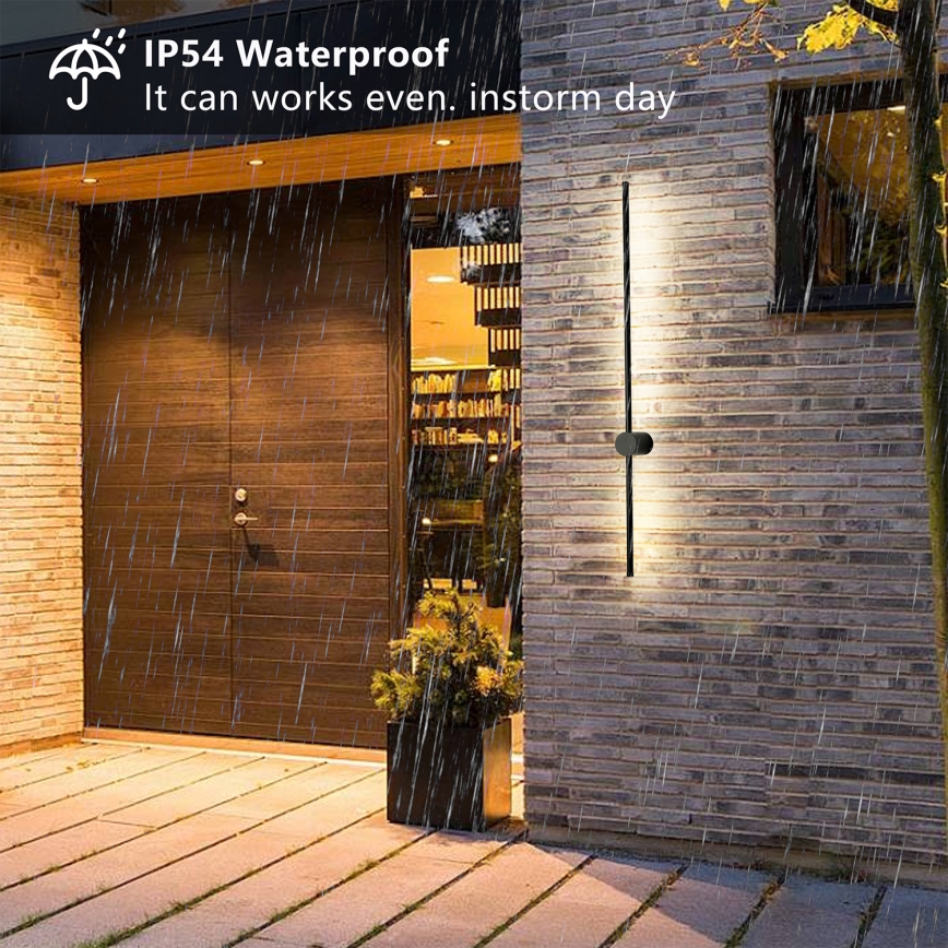 Brilagi - LED zunanja stenska svetilka AURA LED/20W/230V 3000K IP54 97 cm črna CRI 90