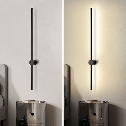 Brilagi - LED zunanja stenska svetilka AURA LED/20W/230V 4000K IP54 97 cm črna CRI 90