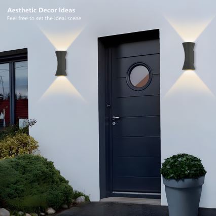 Brilagi - LED zunanja stenska svetilka BICON LED/10W/230V antracit IP44