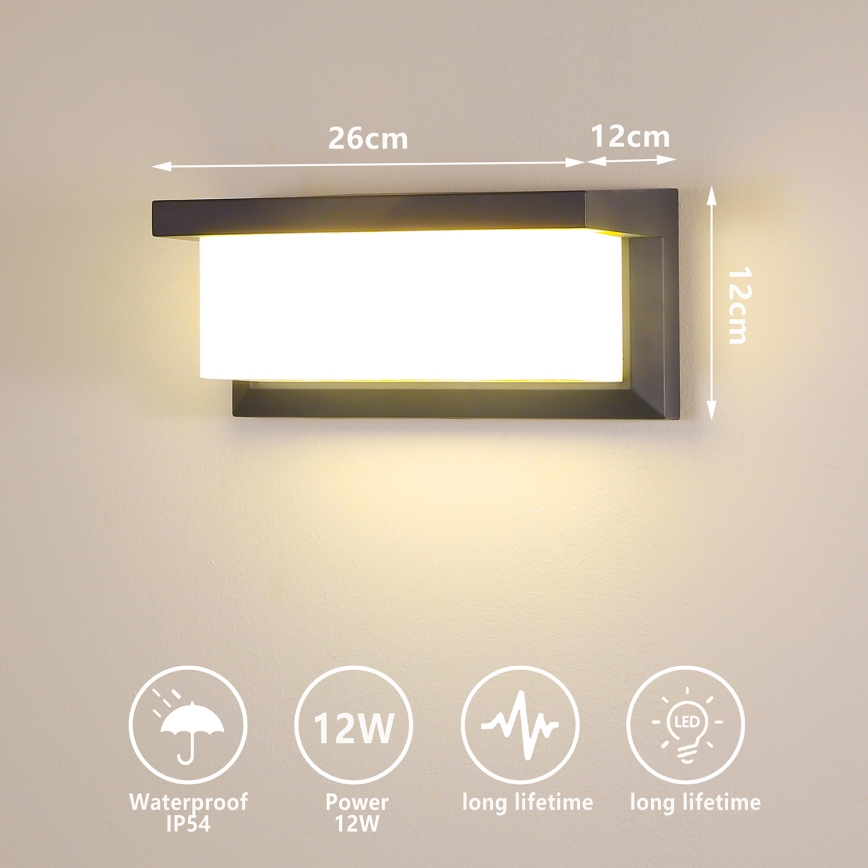 Brilagi - LED Zunanja stenska svetilka BRICKY LED/12W/230V antracit IP54