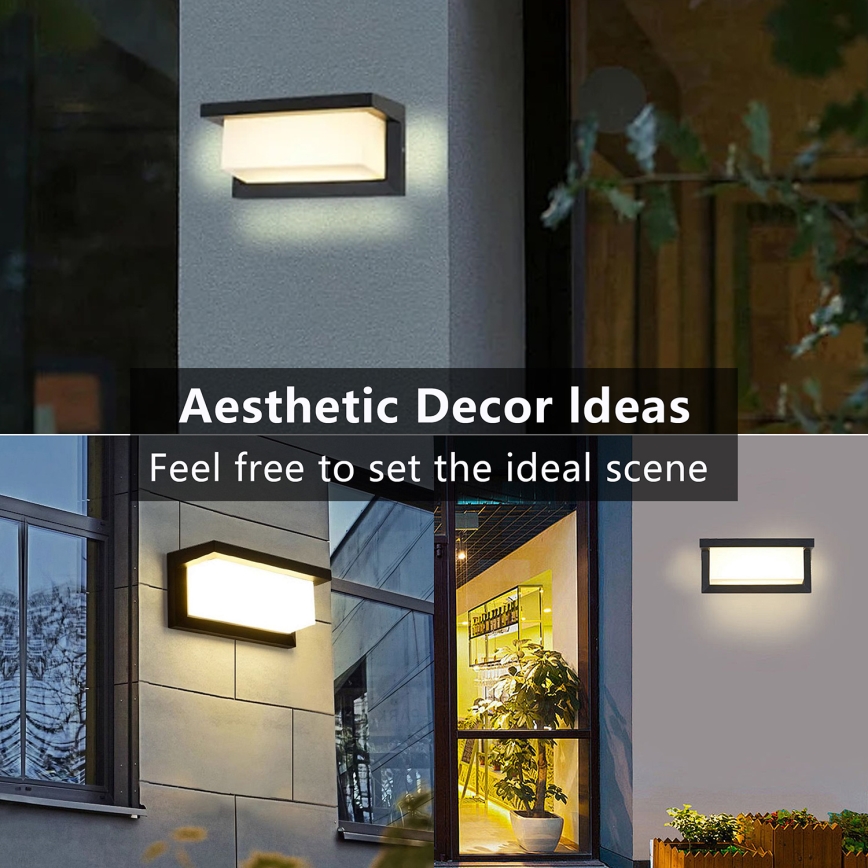 Brilagi - LED Zunanja stenska svetilka BRICKY LED/12W/230V črna IP54