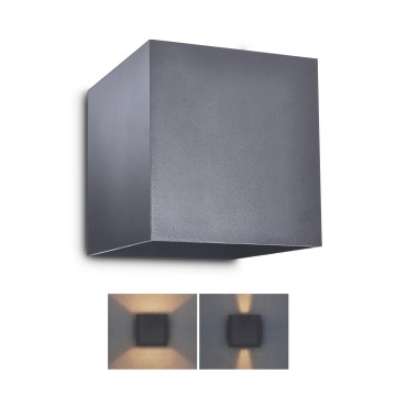 Brilagi - LED Zunanja stenska svetilka CUBE LED/6W/230V antracit IP54