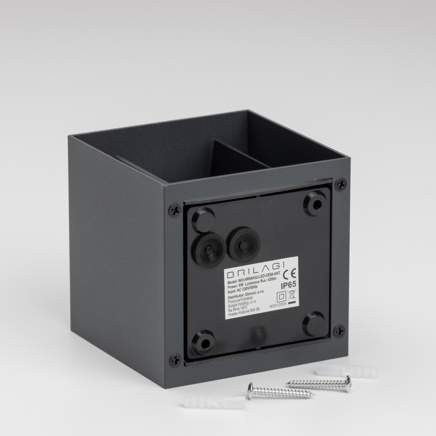 Brilagi - LED Zunanja stenska svetilka CUBE LED/6W/230V antracit IP54