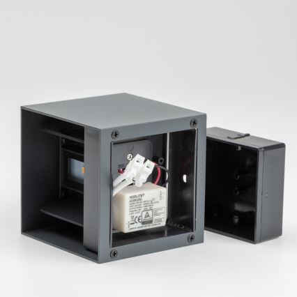 Brilagi - LED Zunanja stenska svetilka CUBE LED/6W/230V antracit IP54