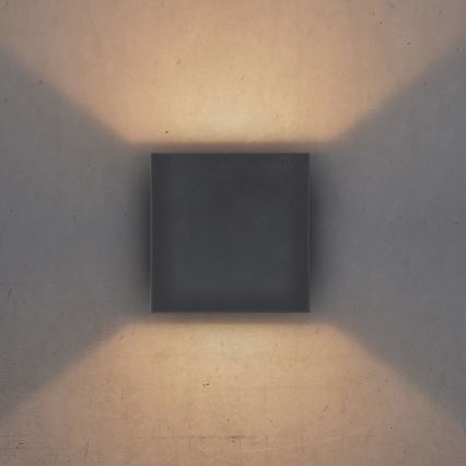 Brilagi - LED Zunanja stenska svetilka CUBE LED/6W/230V antracit IP54