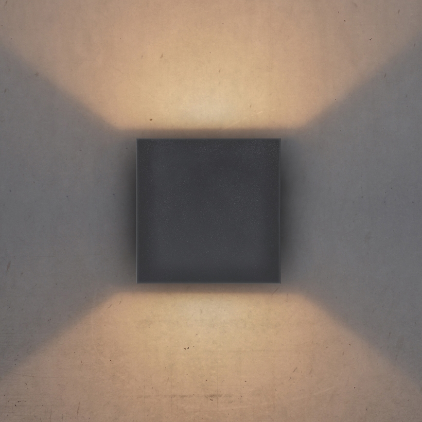 Brilagi - LED Zunanja stenska svetilka CUBE LED/6W/230V antracit IP54