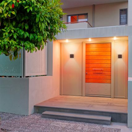 Brilagi - LED zunanja stenska svetilka CUBE LED/6W/230V rjava IP54