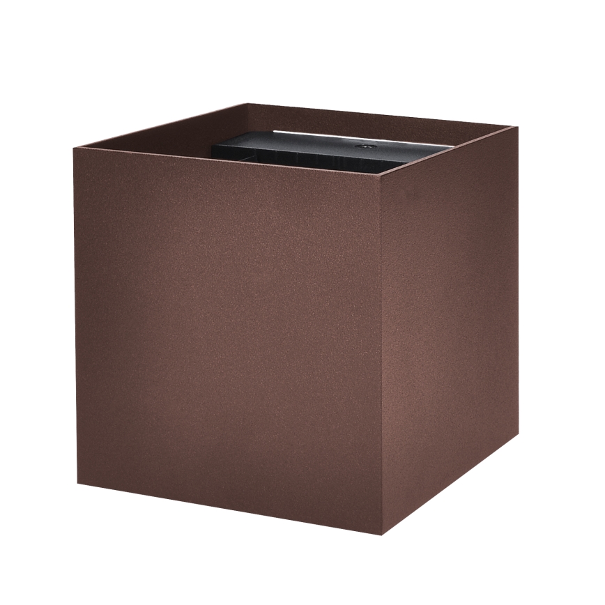 Brilagi - LED zunanja stenska svetilka CUBE LED/6W/230V rjava IP54