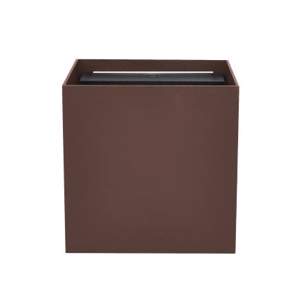 Brilagi - LED zunanja stenska svetilka CUBE LED/6W/230V rjava IP54