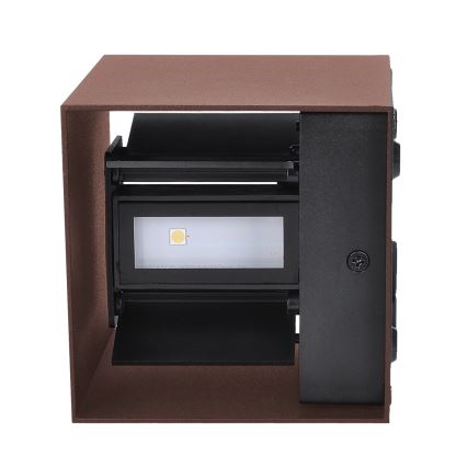 Brilagi - LED zunanja stenska svetilka CUBE LED/6W/230V rjava IP54