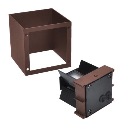 Brilagi - LED zunanja stenska svetilka CUBE LED/6W/230V rjava IP54