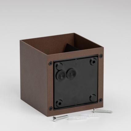 BRILAGI - LED zunanja stenska svetilka CUBE LED/6W/230V rjava IP54
