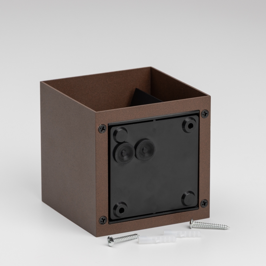 BRILAGI - LED zunanja stenska svetilka CUBE LED/6W/230V rjava IP54