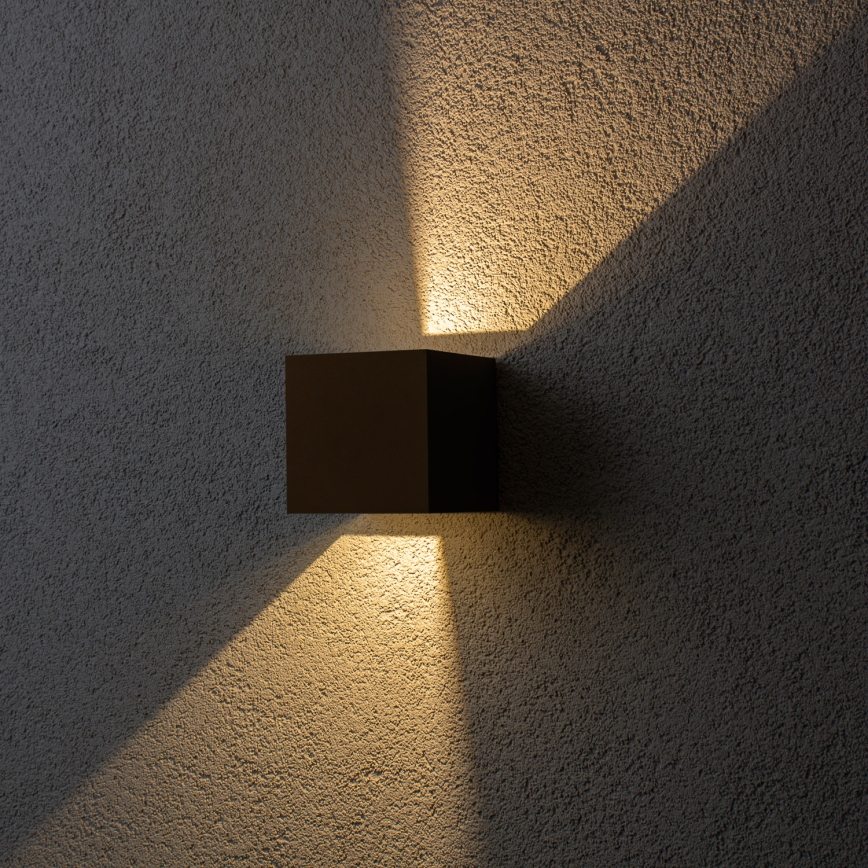 BRILAGI - LED zunanja stenska svetilka CUBE LED/6W/230V rjava IP54