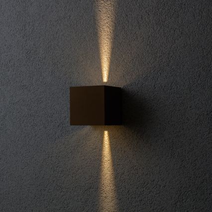 BRILAGI - LED zunanja stenska svetilka CUBE LED/6W/230V rjava IP54