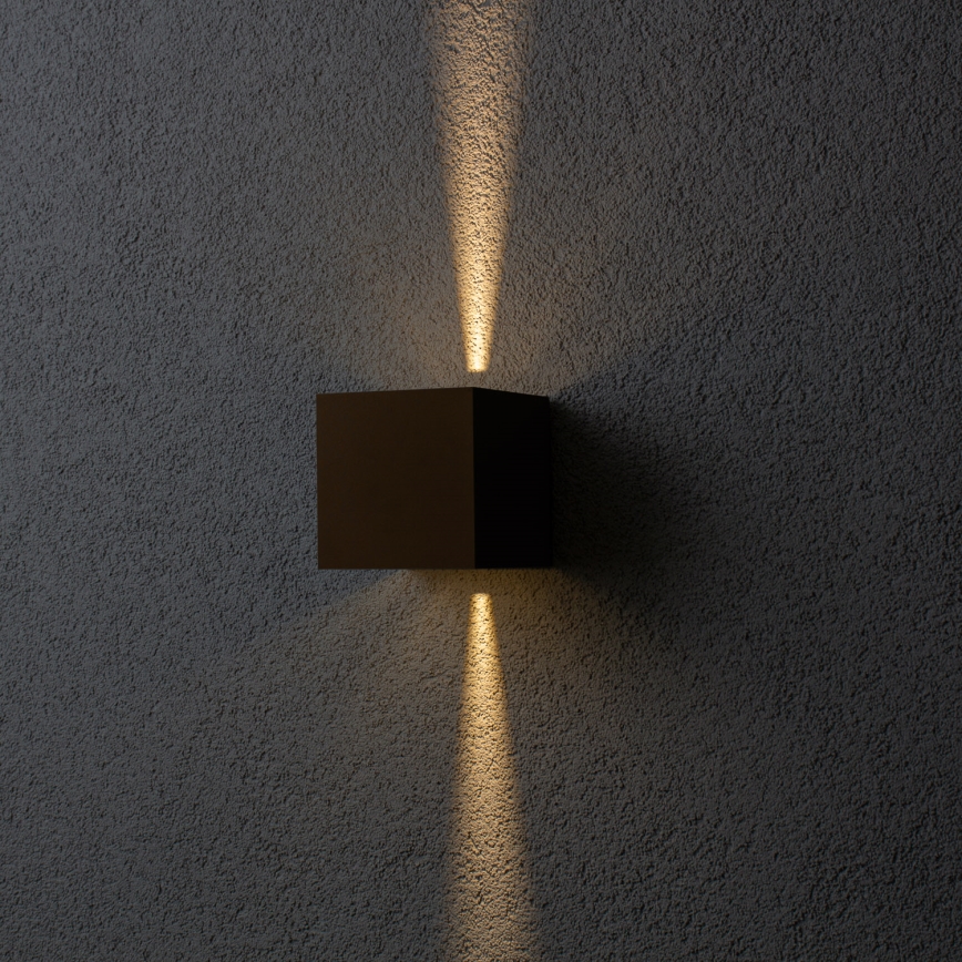 BRILAGI - LED zunanja stenska svetilka CUBE LED/6W/230V rjava IP54