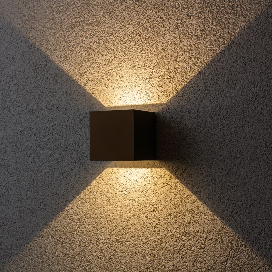 BRILAGI - LED zunanja stenska svetilka CUBE LED/6W/230V rjava IP54